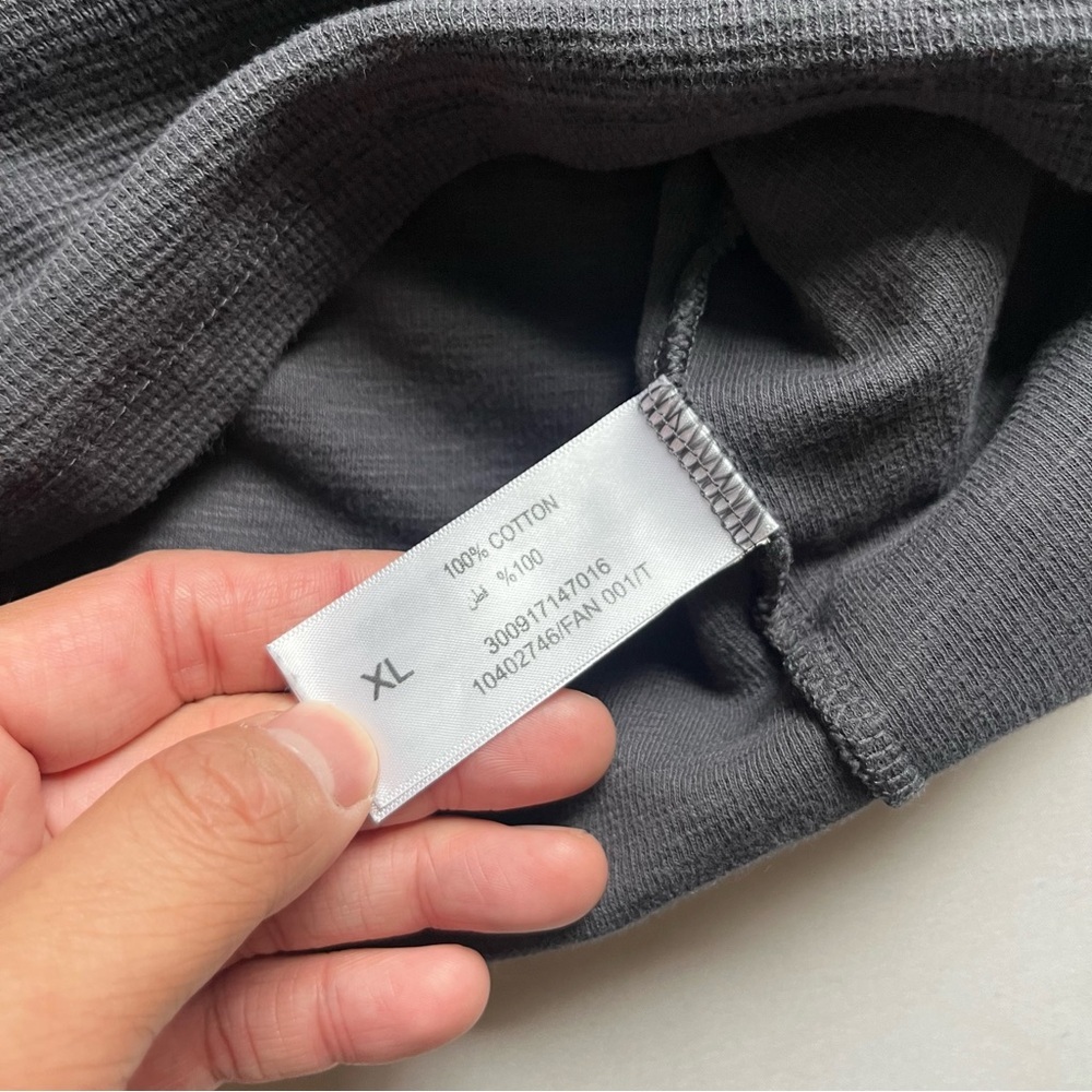 E.T.A men’s grey slub knit‎ polo long sleeve tshirt - Picture 6 of 6